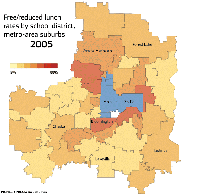 Rise of Free/Reduced Lunch Rates in Metro Area